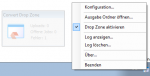 DropConvert - FileConverterPro Windows Client - Icon tray Menüfunktionen und DropZone